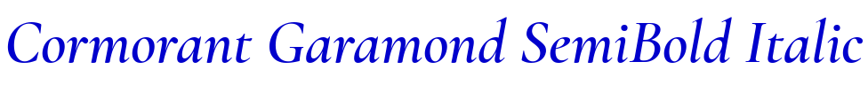 Cormorant Garamond SemiBold Italic fuente